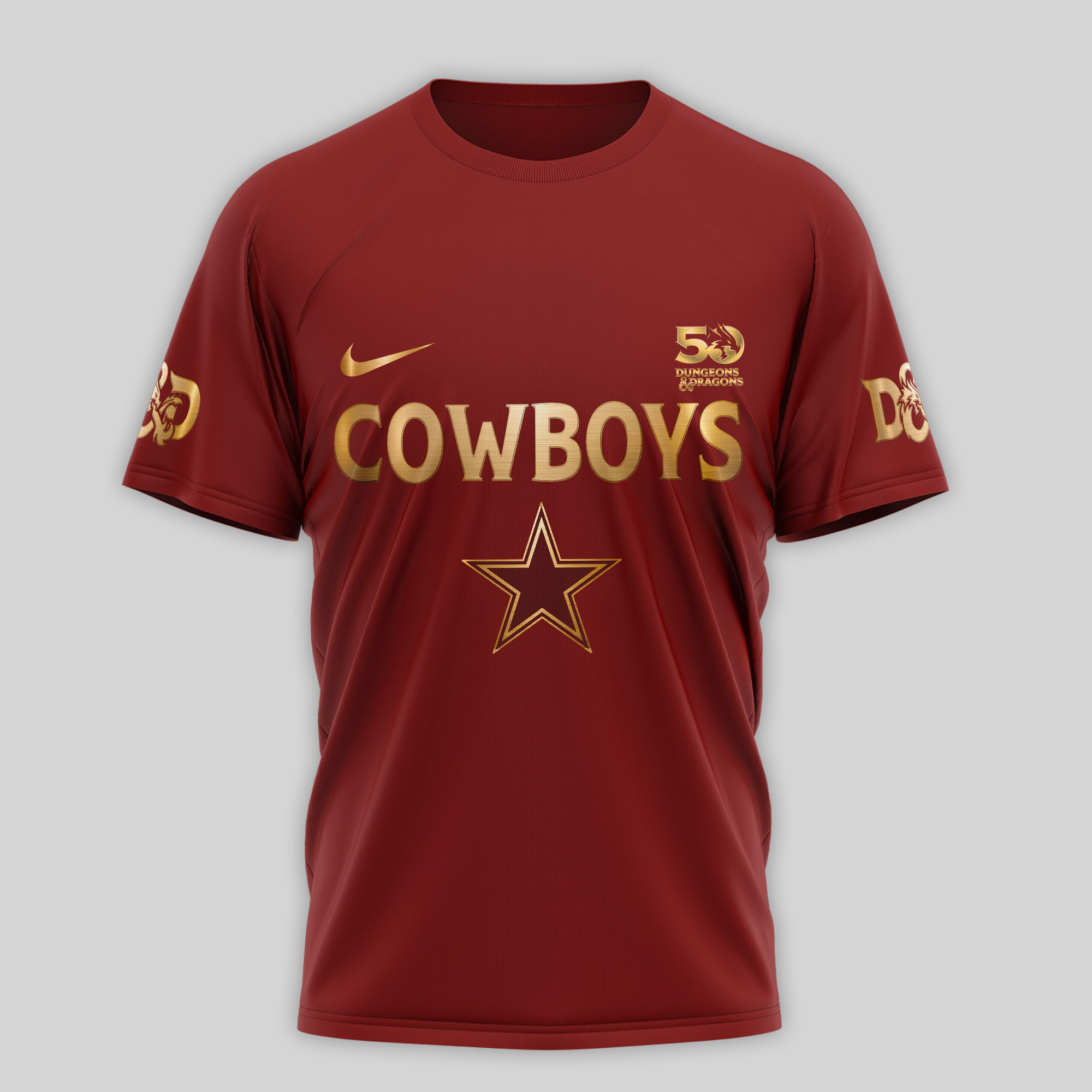 Dallas Cowboys | Premium NFL Dungeons And Dragons 50th Anniversary Shirt TD - Image 3