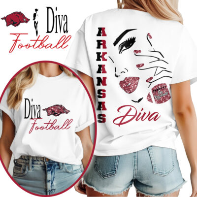 Arkansas Razorbacks | Premium NCAA Diva Football 3D Shirt