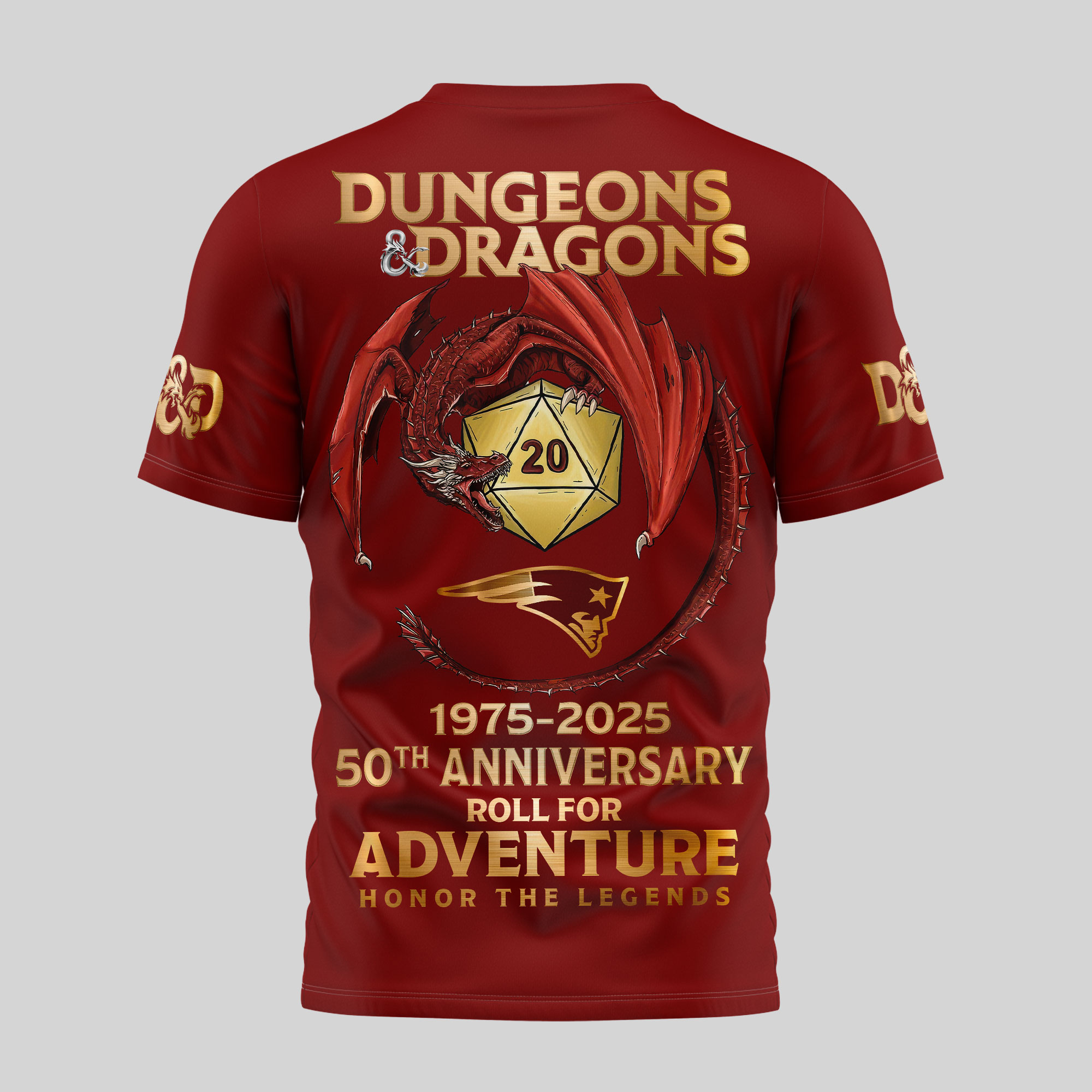 New England Patriots | Premium NFL Dungeons And Dragons 50th Anniversary Shirt TD - Image 4