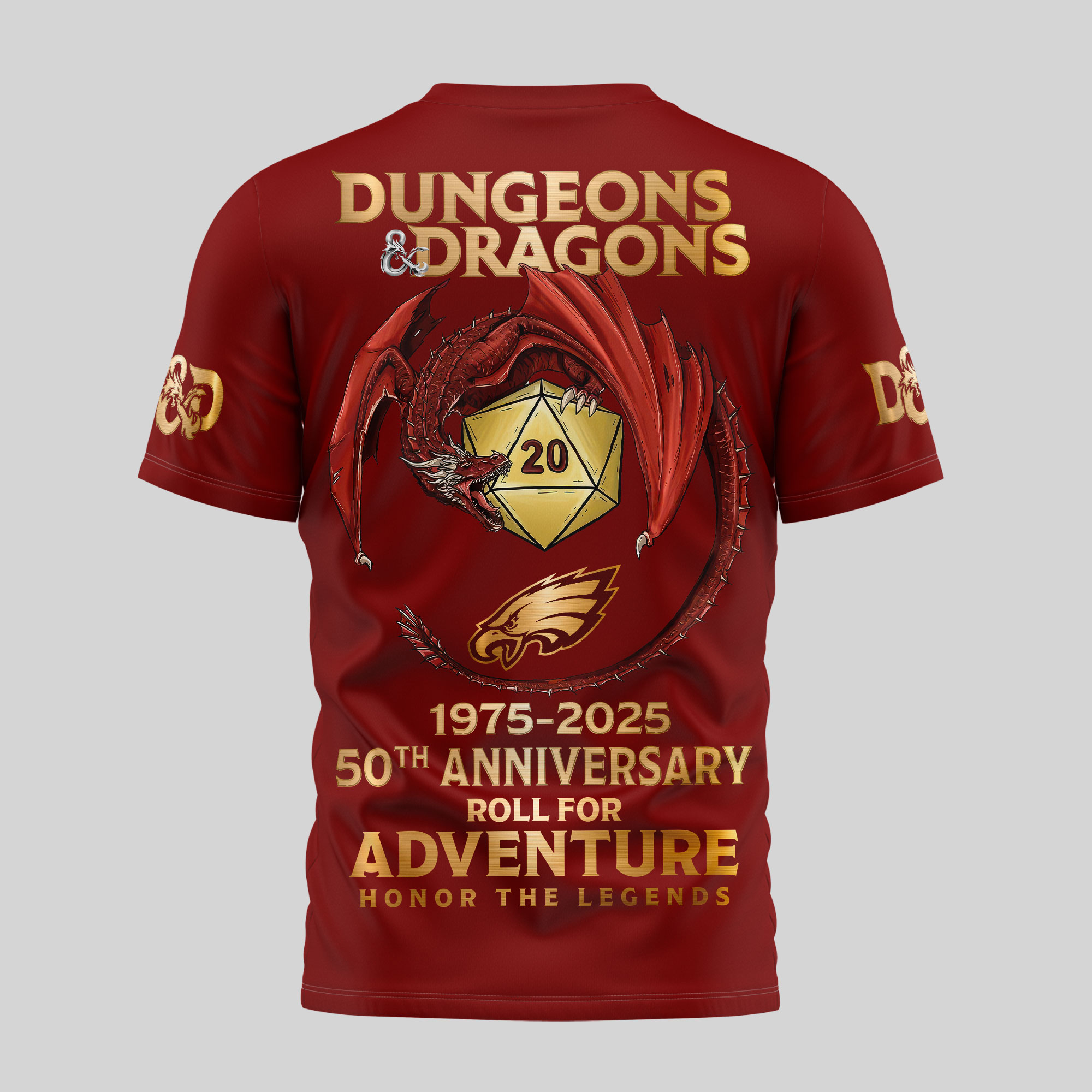 Philadelphia Eagles | Premium NFL Dungeons And Dragons 50th Anniversary Shirt TD - Image 4