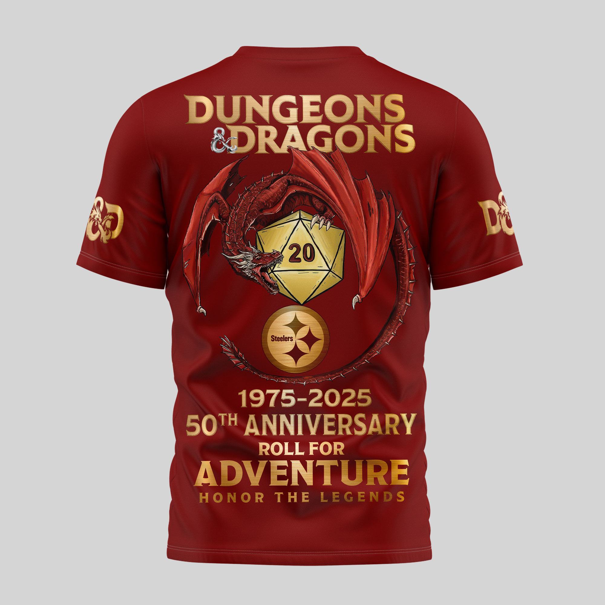 Pittsburgh Steelers | Premium NFL Dungeons And Dragons 50th Anniversary Shirt TD - Image 4