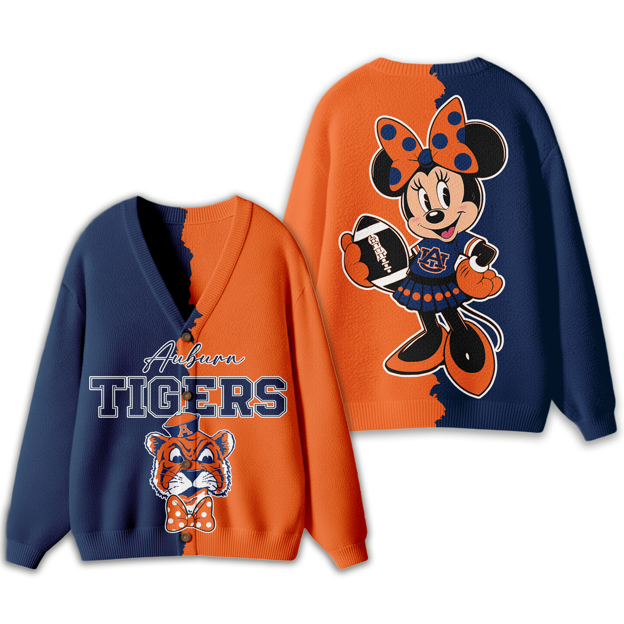 Auburn Tigers | Premium NCAA Minnie Mouse Cardigan - Image 2