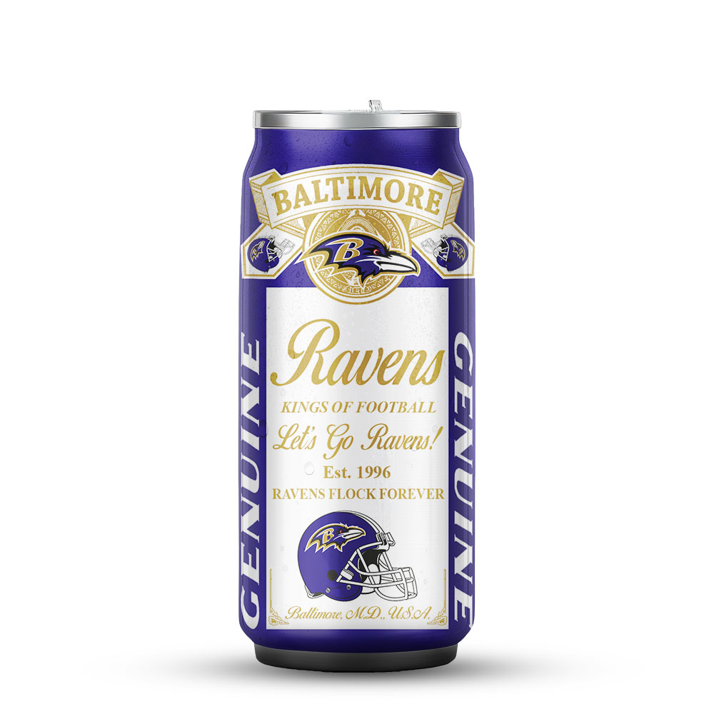 Baltimore Ravens | Premium NFL Budweiser Can Tumbler - Image 2