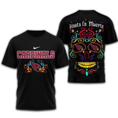 Alternative view of Arizona Cardinals | Premium NFL Day of the Dead 3D Shirt TD