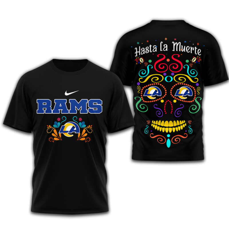 Los Angeles Rams | Premium NFL Day of the Dead 3D Shirt TD - Image 2