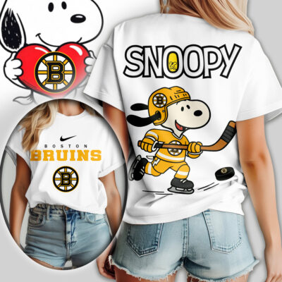 Boston Bruins | Premium NHL Snoopy Hockey Women Shirt