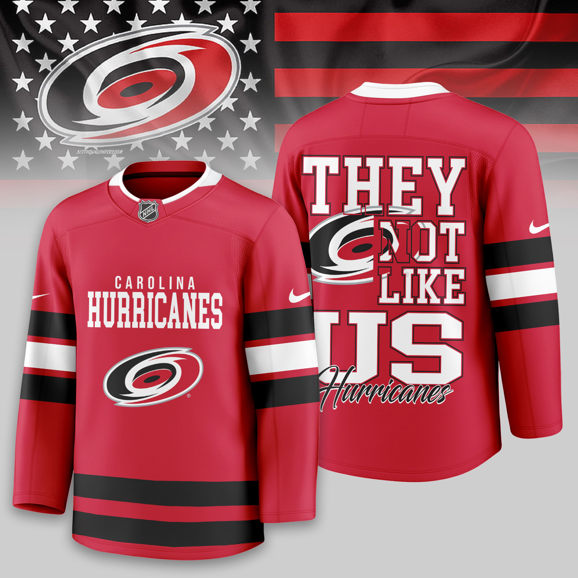 Carolina Hurricanes | Premium NHL They Not Like Us Hockey Jersey - Image 3