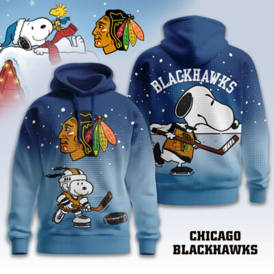 Chicago Blackhawks | Premium NHL Snoopy Hockey 3D Waffle Hoodie TD