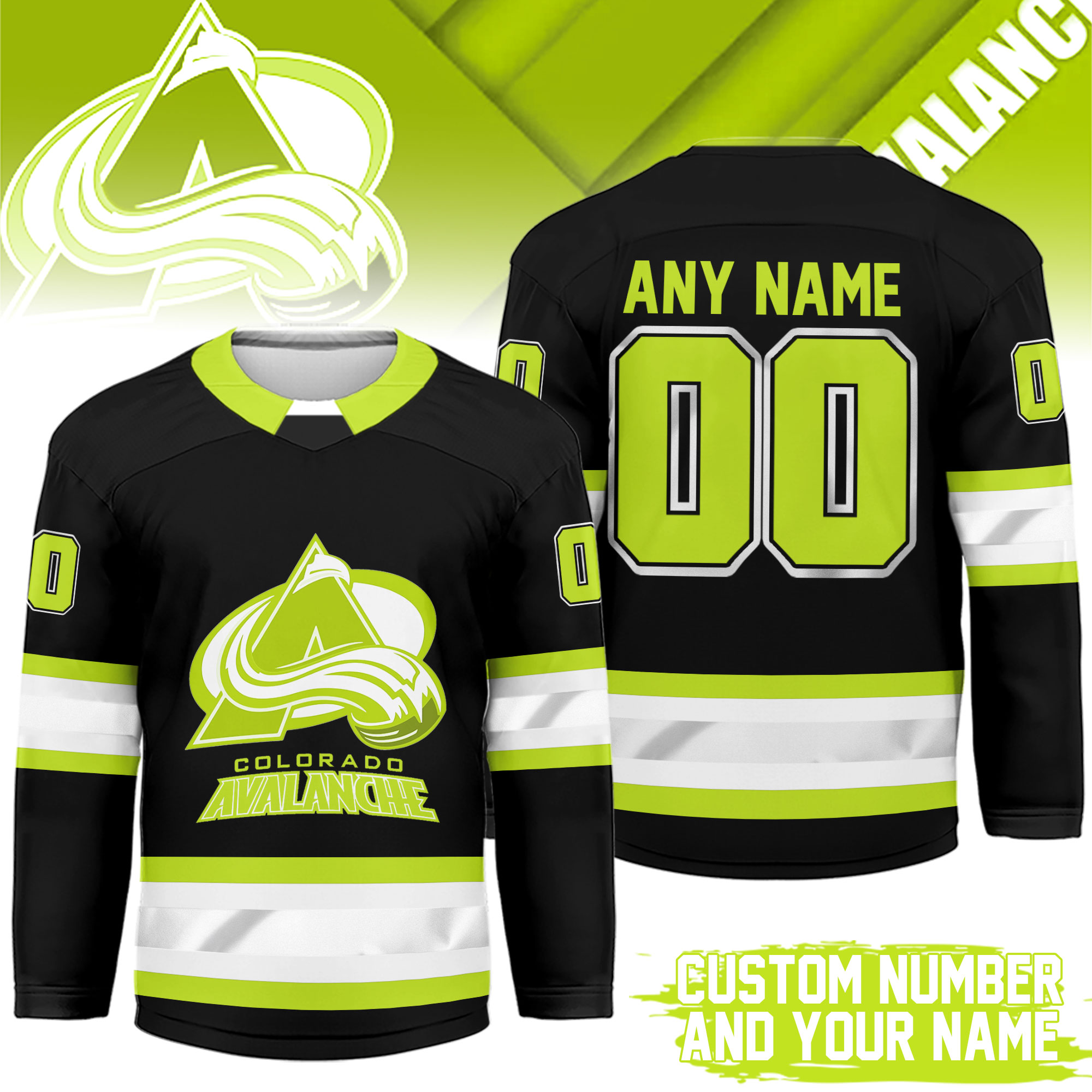 Colorado Avalanche | Premium NHL Hi-Vis Hockey Spirit Custom Name and Number Jersey