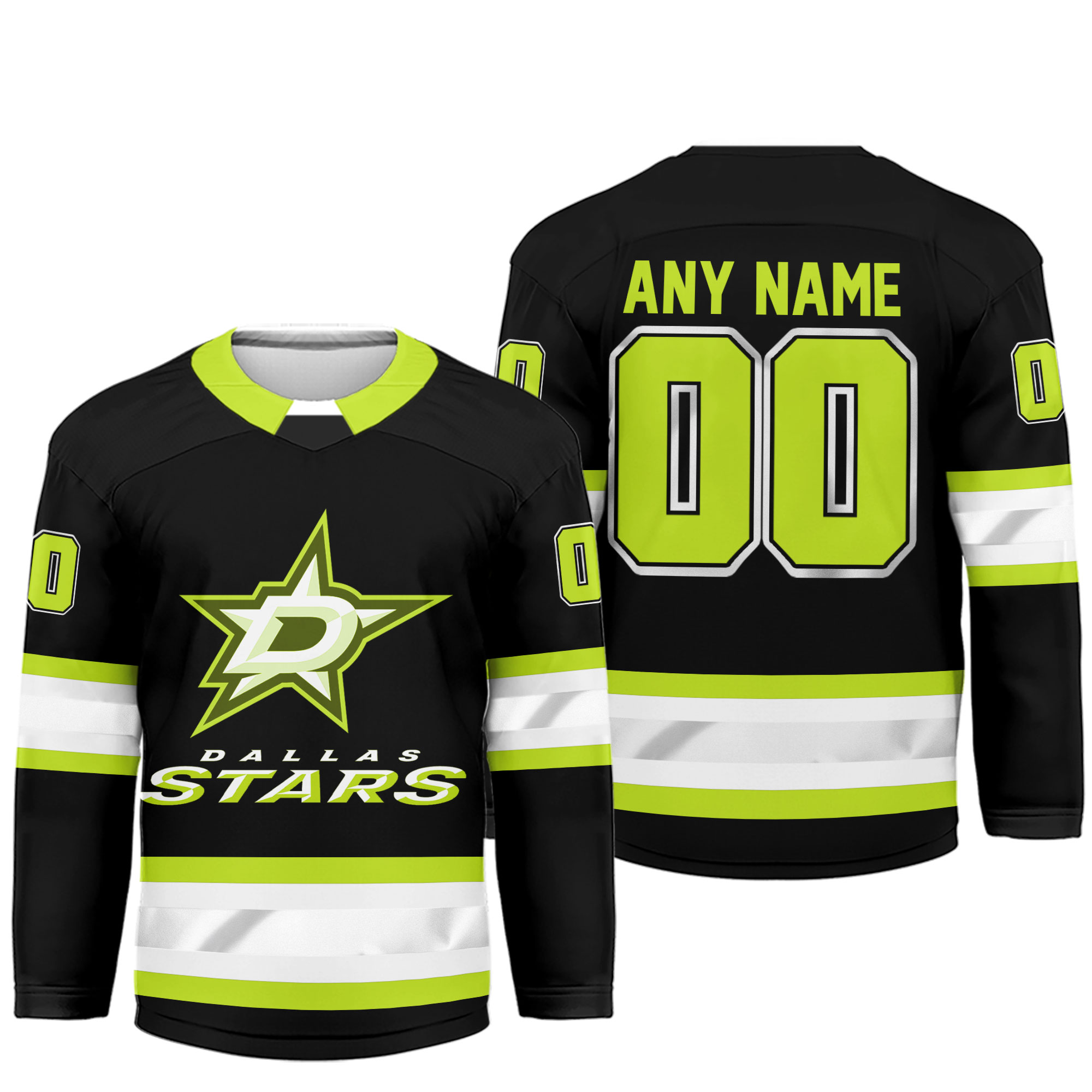 Dallas Stars | Premium NHL Hi-Vis Hockey Spirit Custom Name and Number Jersey - Image 2