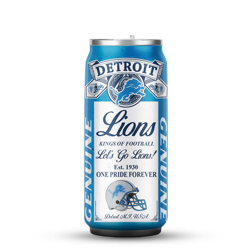 Detroit Lions | Premium NFL Budweiser Can Tumbler - Image 2