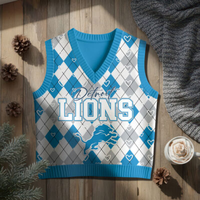 Alternative view of Detroit Lions | Premium NFL Argyle Knit Sweater Vest