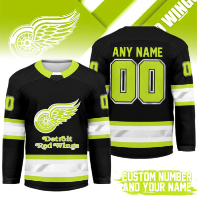 Detroit Red Wings | Premium NHL Hi-Vis Hockey Spirit Custom Name and Number Jersey