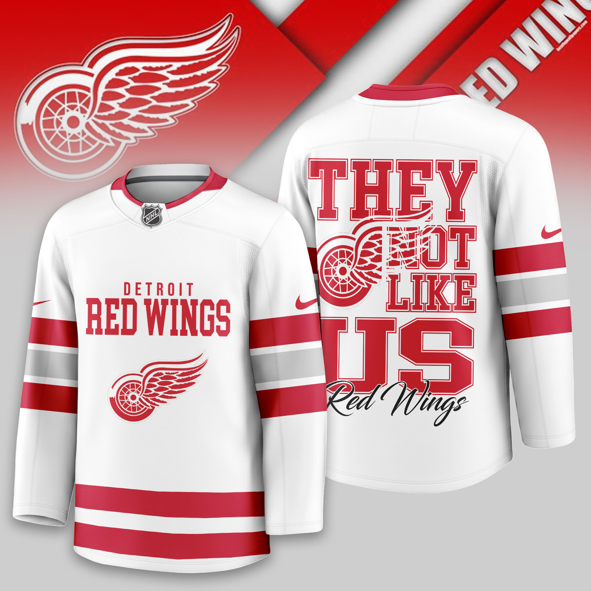 Detroit Red Wings | Premium NHL They Not Like Us Hockey Jersey