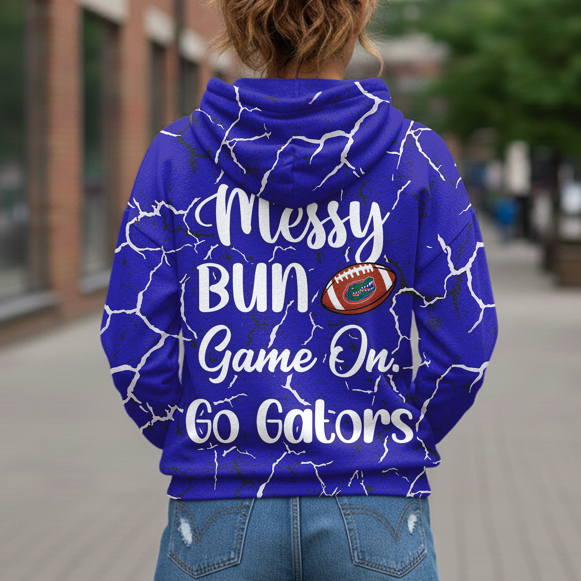 Florida Gators | Premium NCAA Messy Bun Game On 3D Hoodie - Image 4