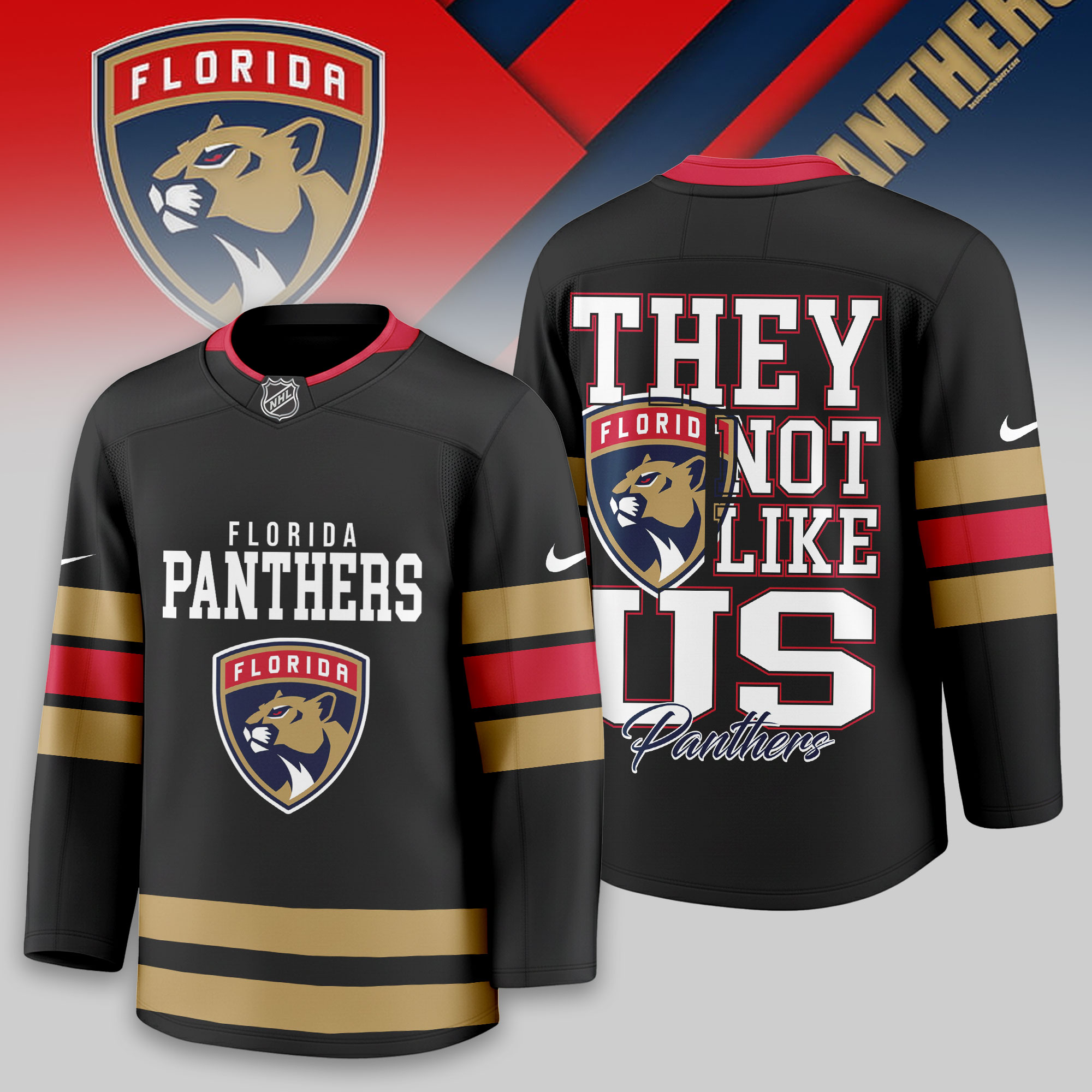 Florida Panthers | Premium NHL They Not Like Us Hockey Jersey - Image 2