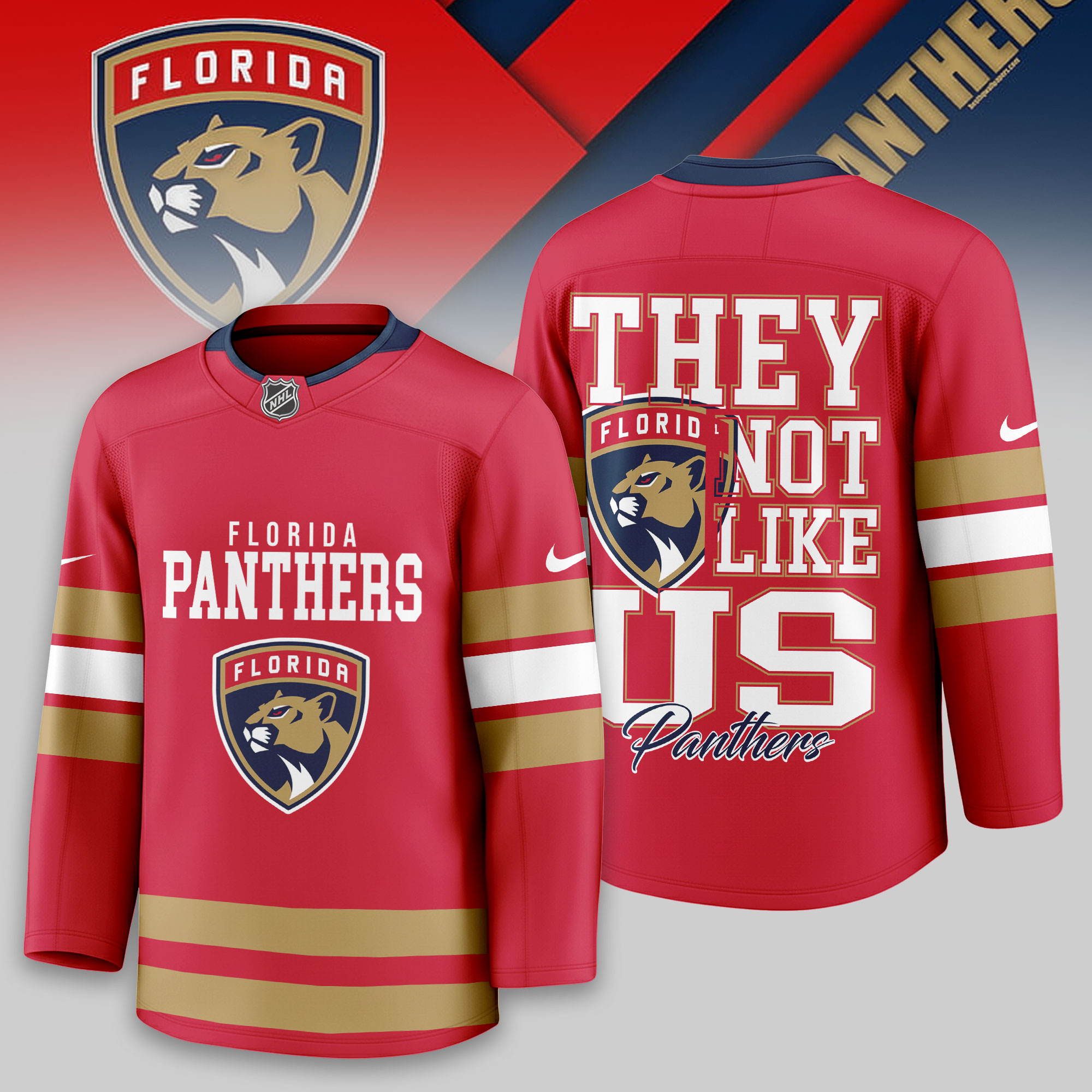 Florida Panthers | Premium NHL They Not Like Us Hockey Jersey - Image 3