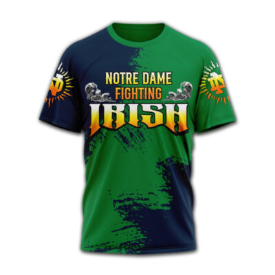 Alternative view of Notre Dame Fighting Irish | Premium NCAA Slightly Stoopid 3D T-shirt