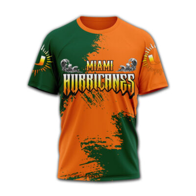 Alternative view of Miami Hurricanes | Premium NCAA Slightly Stoopid 3D T-shirt