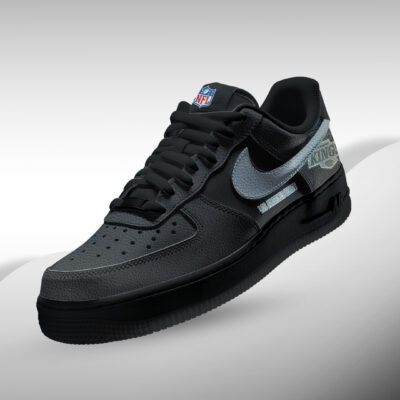 Alternative view of Los Angeles Kings | Premium NHL Teams Black AF1 Shoes