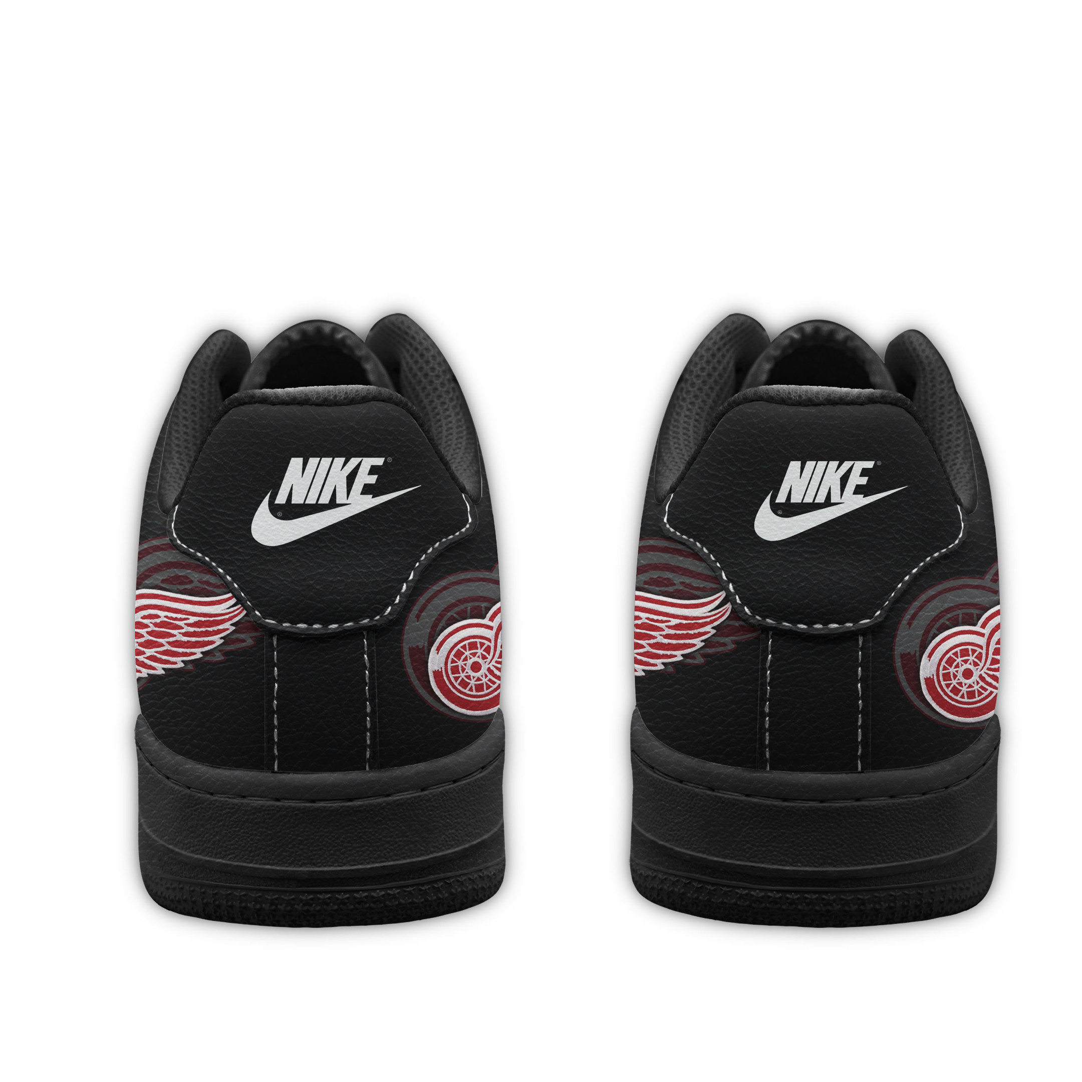 Detroit Red Wings | Premium NHL Teams Black AF1 Shoes - Image 3