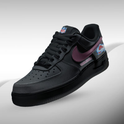 Alternative view of Colorado Avalanche | Premium NHL Teams Black AF1 Shoes