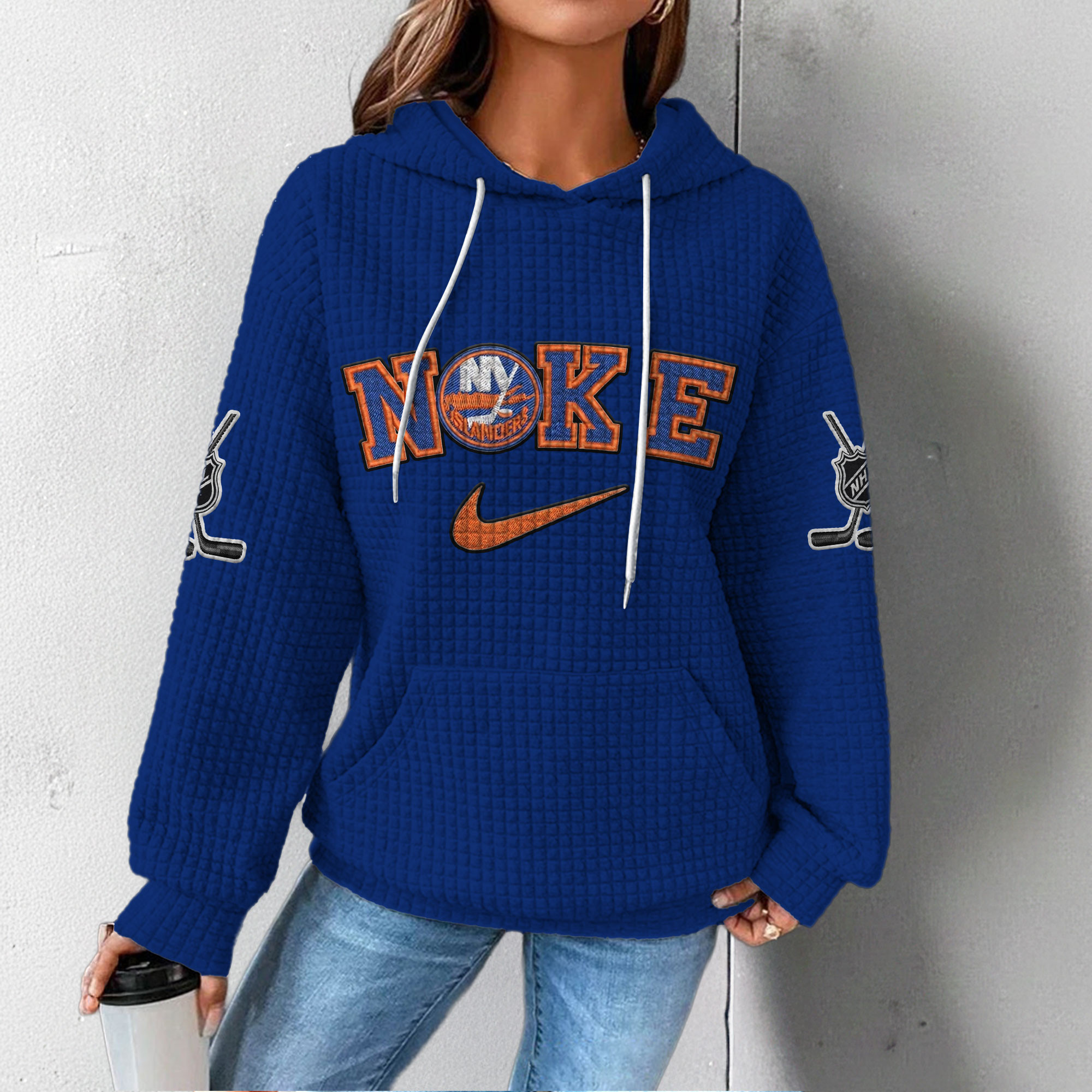 New York Islanders | Premium NHL For Life Waffle Hoodie - Image 4