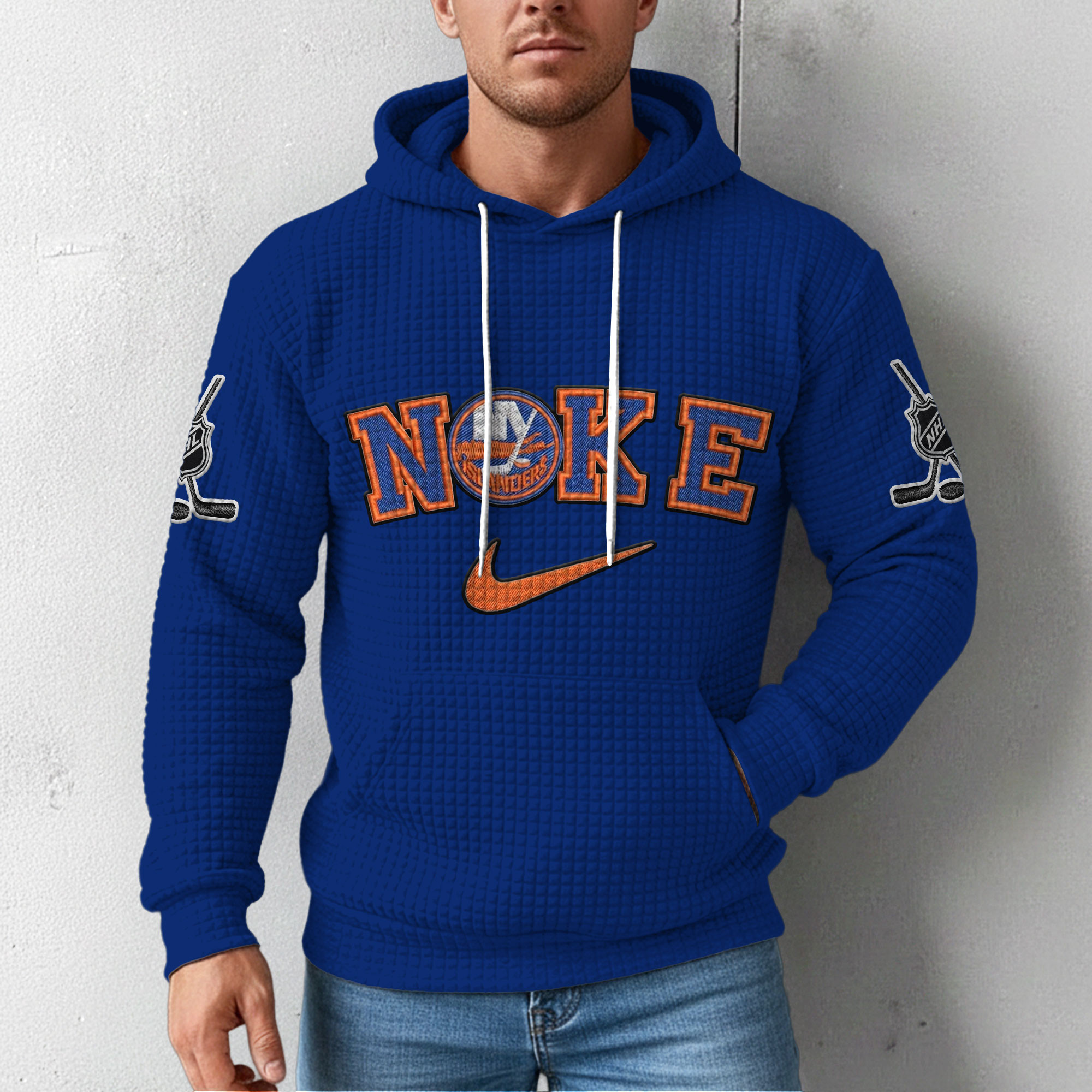 New York Islanders | Premium NHL For Life Waffle Hoodie - Image 5