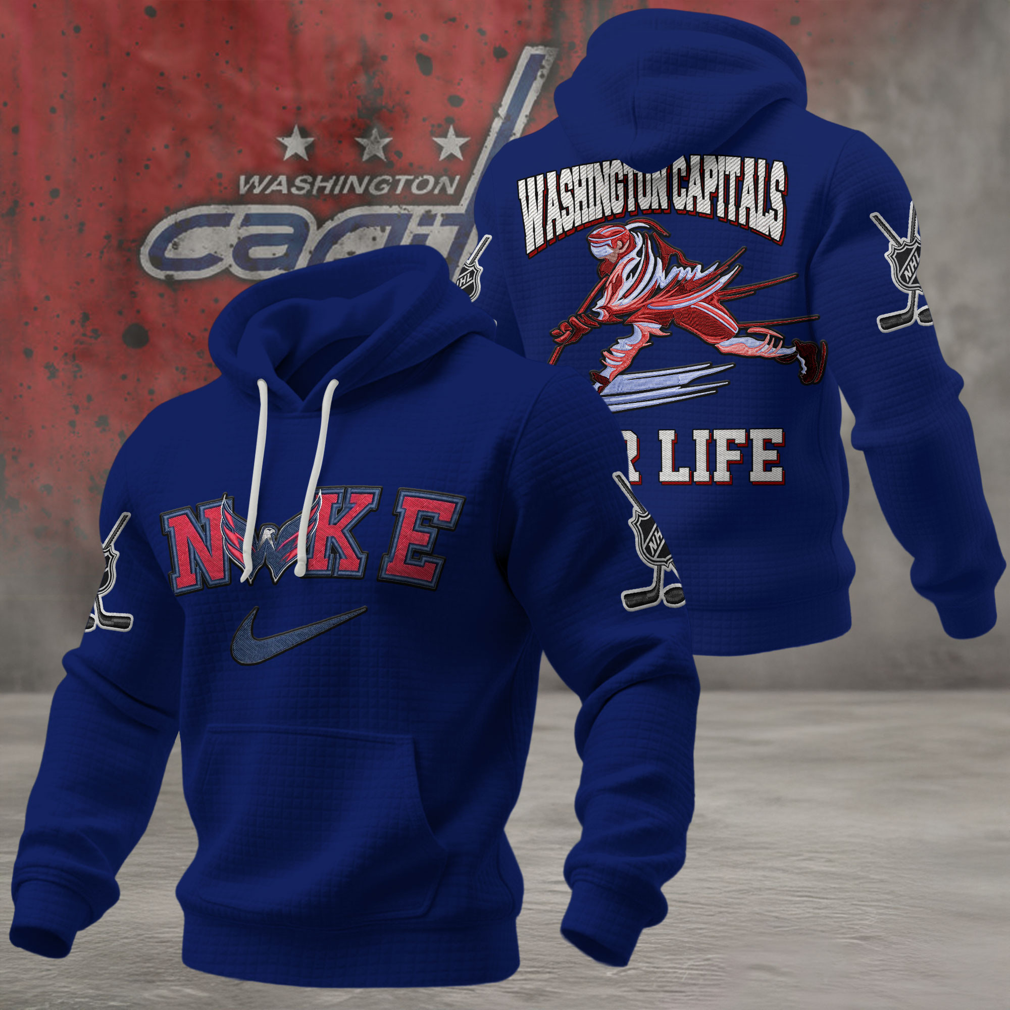 Washington Capitals | Premium NHL For Life Waffle Hoodie