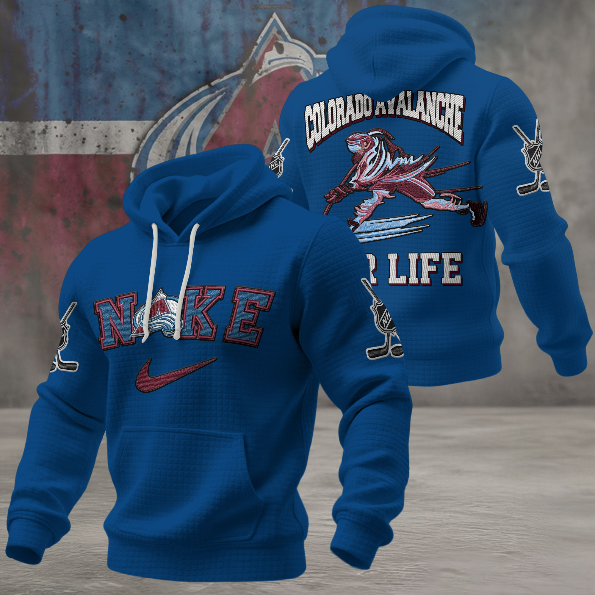 Colorado Avalanche | Premium NHL For Life Waffle Hoodie