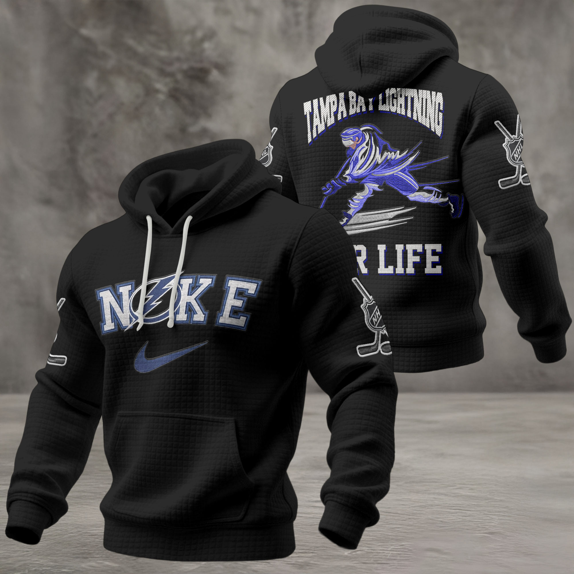 Tampa Bay Lightning | Premium NHL For Life Waffle Hoodie - Image 2