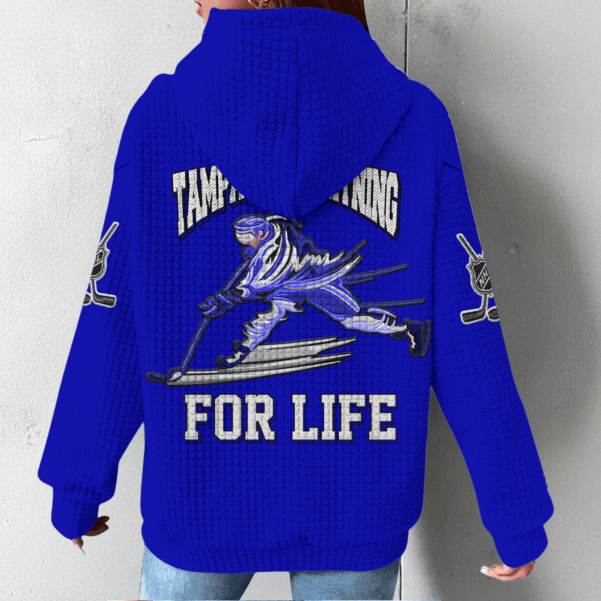Tampa Bay Lightning | Premium NHL For Life Waffle Hoodie - Image 3