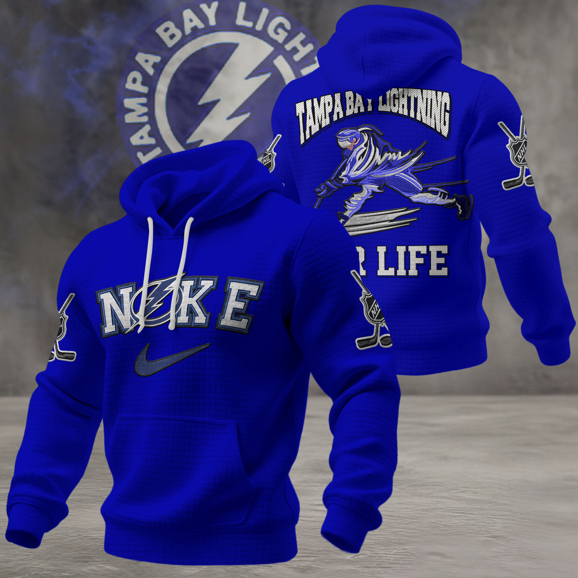 Tampa Bay Lightning | Premium NHL For Life Waffle Hoodie