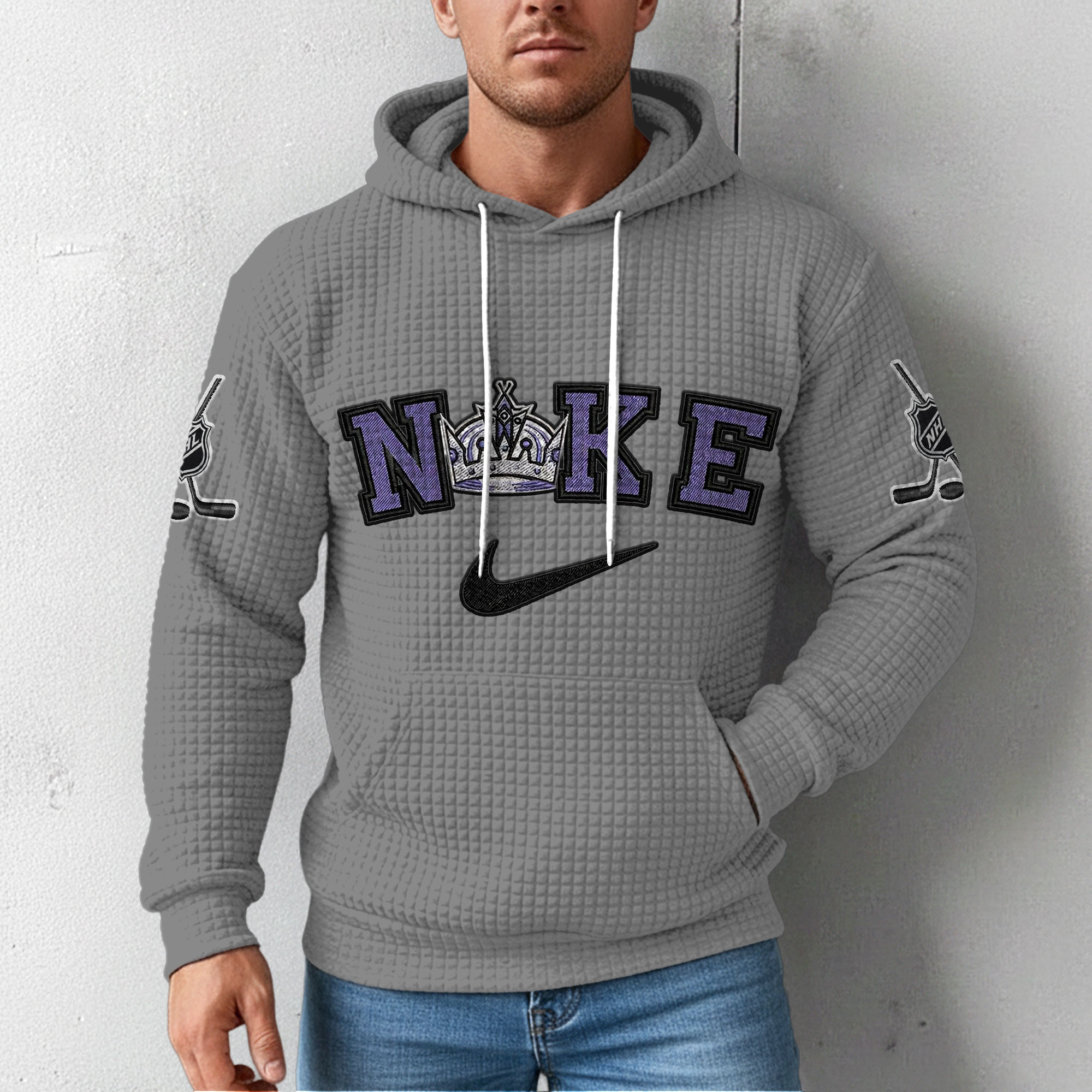 Los Angeles Kings | Premium NHL For Life Waffle Hoodie - Image 4