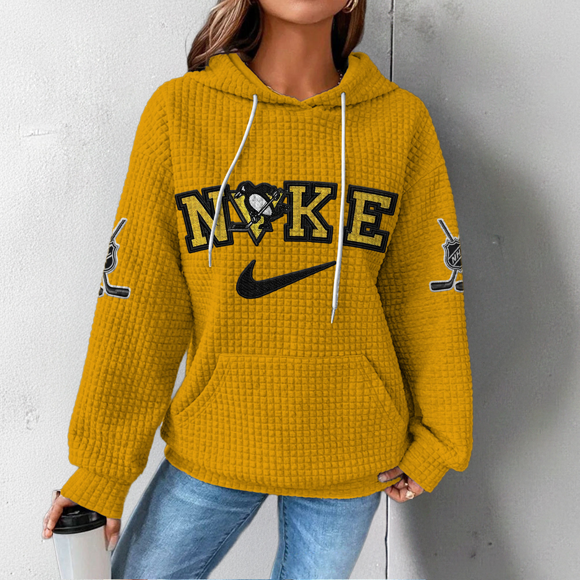 Pittsburgh Penguins | Premium NHL For Life Waffle Hoodie - Image 4