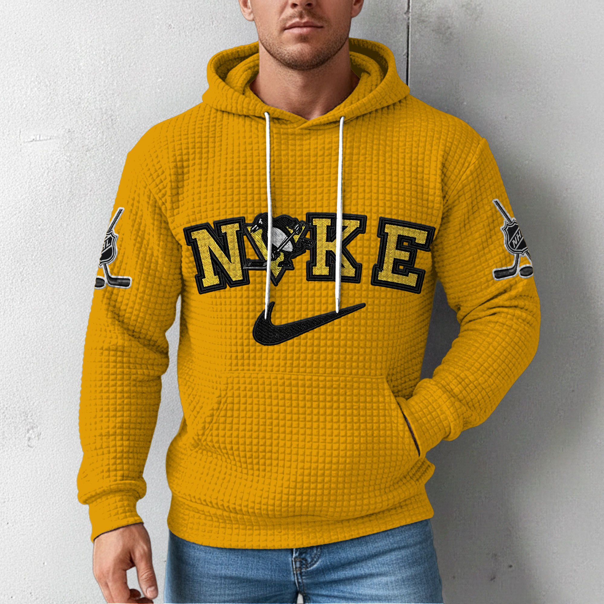 Pittsburgh Penguins | Premium NHL For Life Waffle Hoodie - Image 5