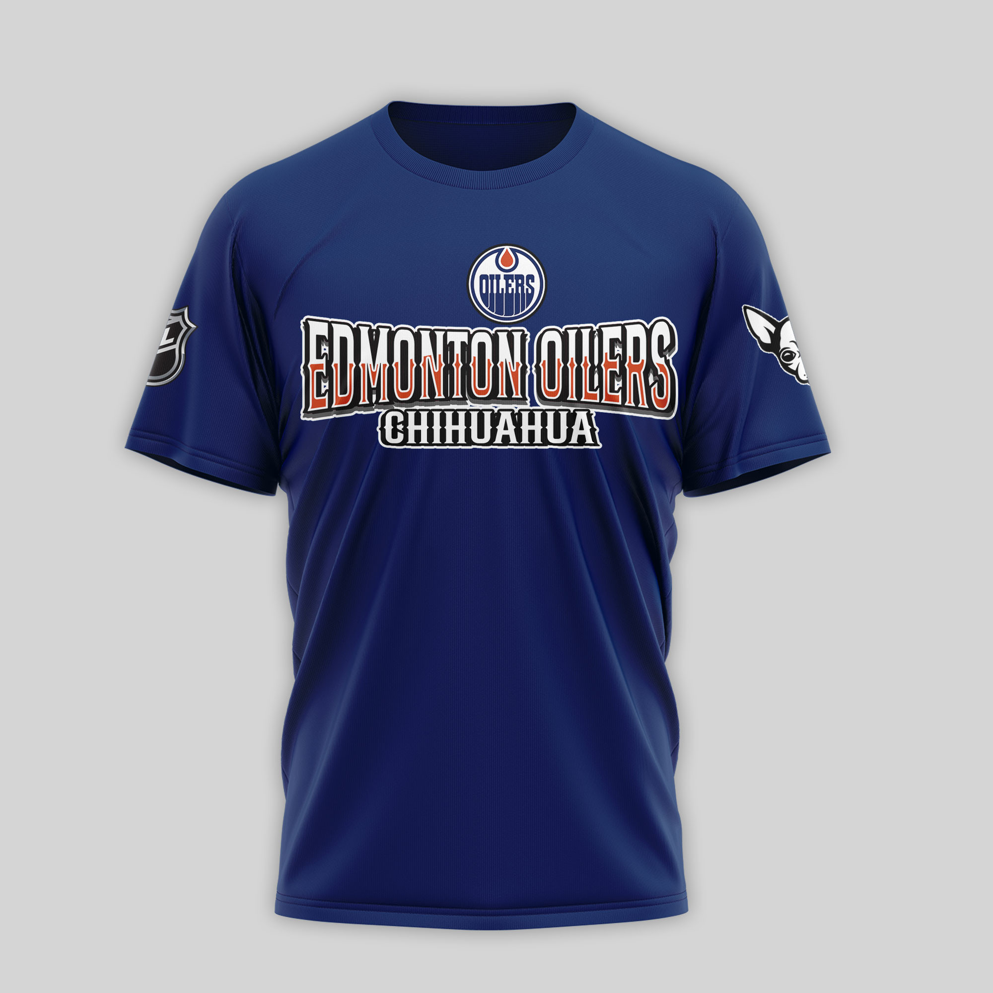 Edmonton Oilers | Premium NHL Chihuahua Violent 3D T-Shirt - Image 3