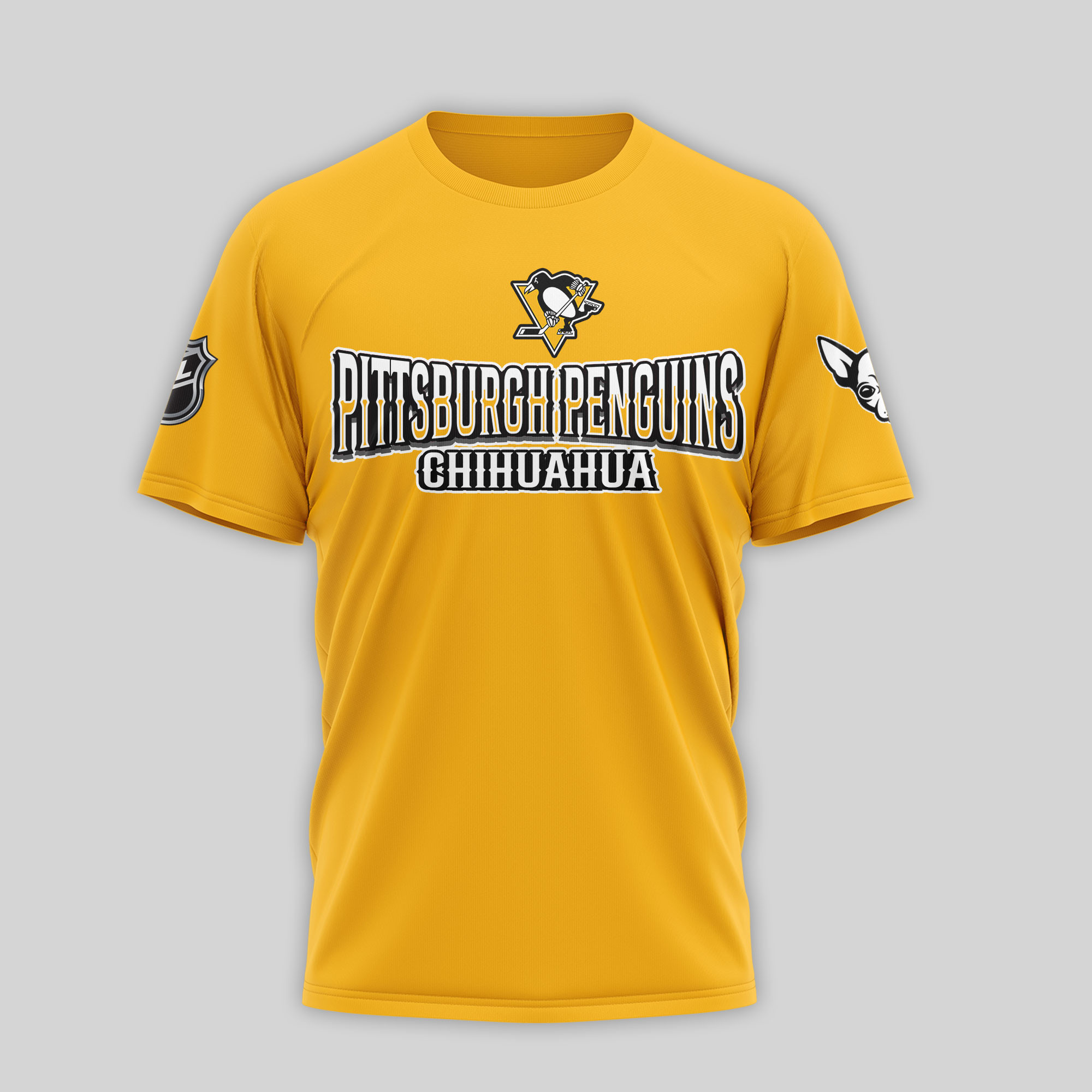 Pittsburgh Penguins | Premium NHL Chihuahua Violent 3D T-Shirt - Image 3