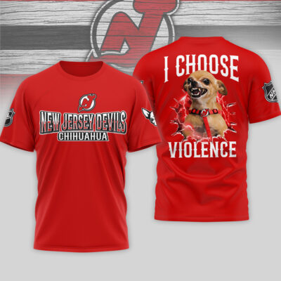New Jersey Devils | Premium NHL Chihuahua Violent 3D T-Shirt
