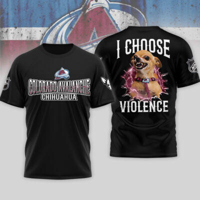 Alternative view of Colorado Avalanche | Premium NHL Chihuahua Violent 3D T-Shirt
