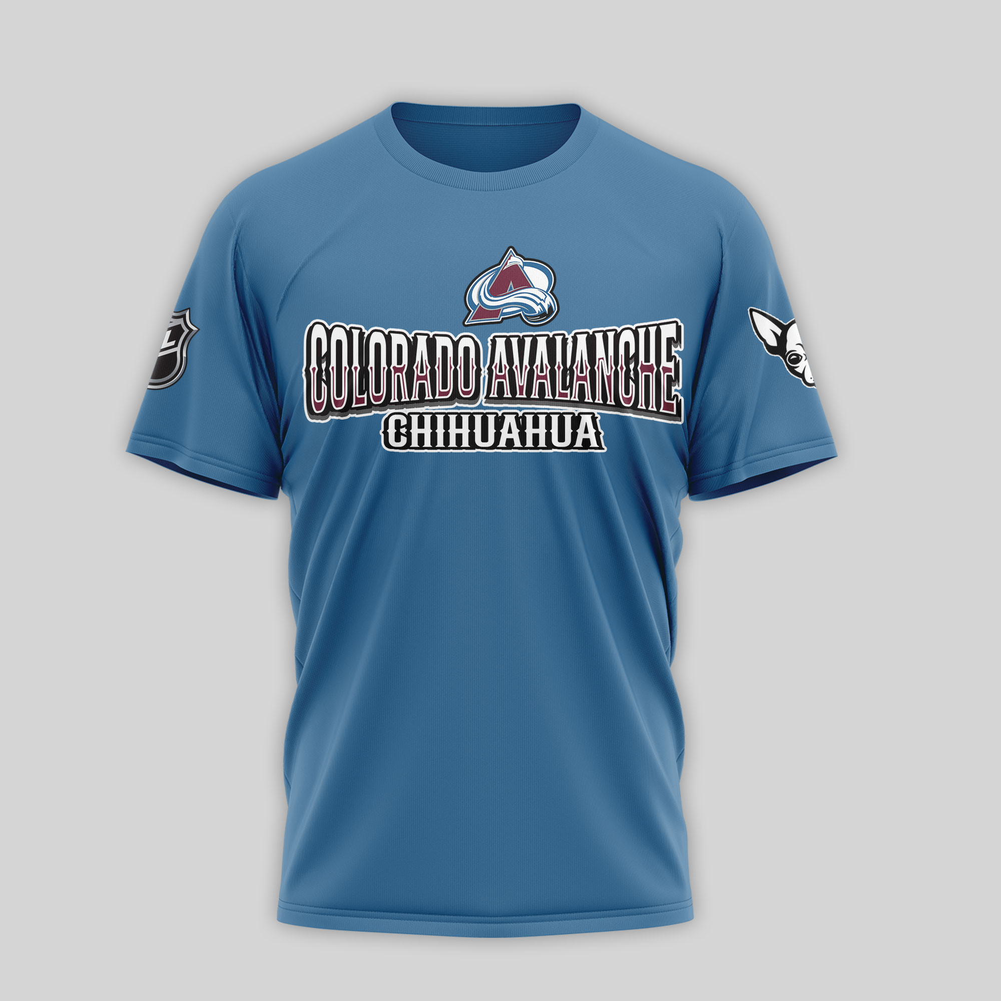 Colorado Avalanche | Premium NHL Chihuahua Violent 3D T-Shirt - Image 3