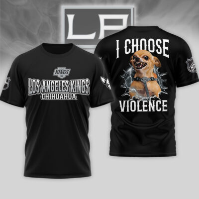 Alternative view of Los Angeles Kings | Premium NHL Chihuahua Violent 3D T-Shirt