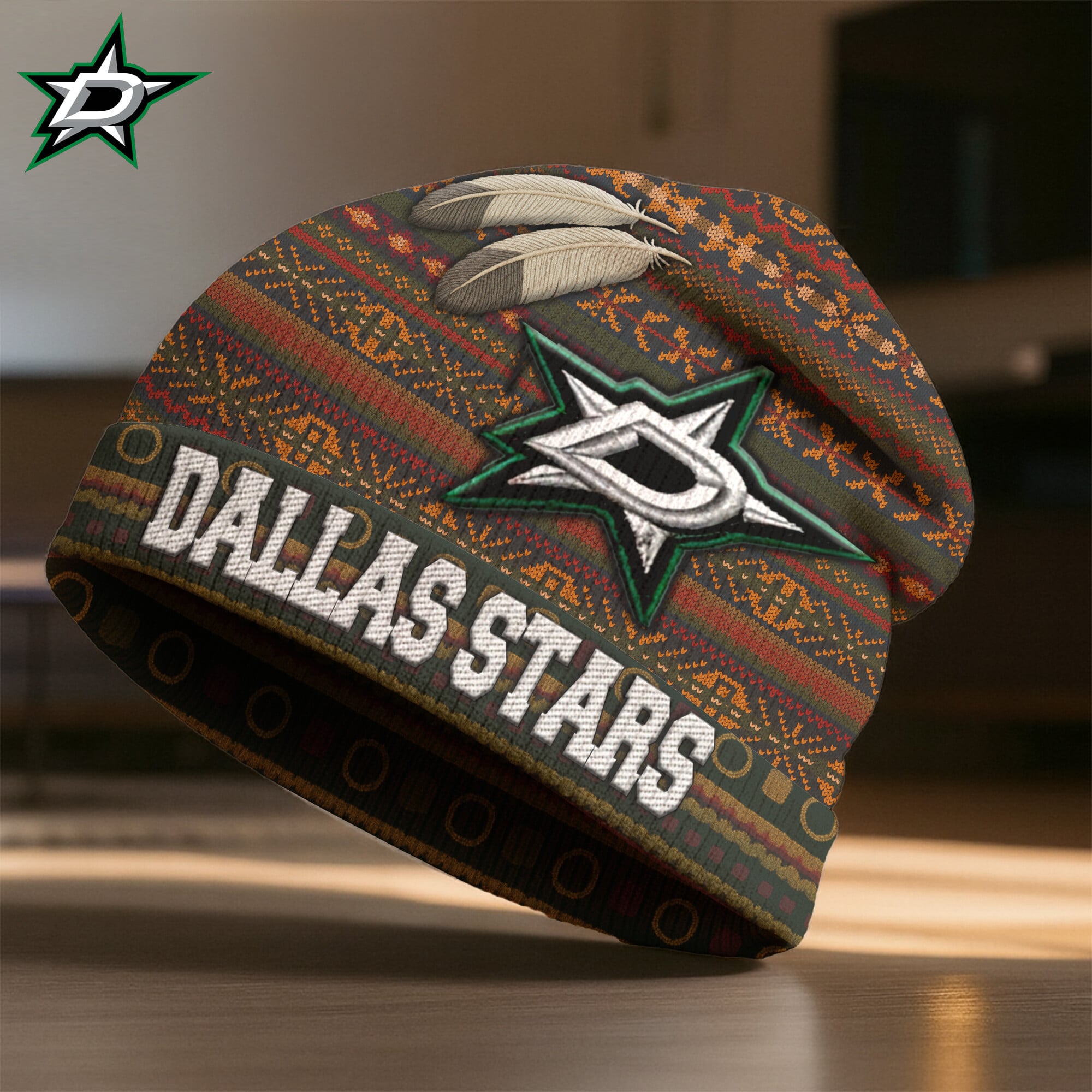 Dallas Stars | Premium NHL Feathered Beanie Hat