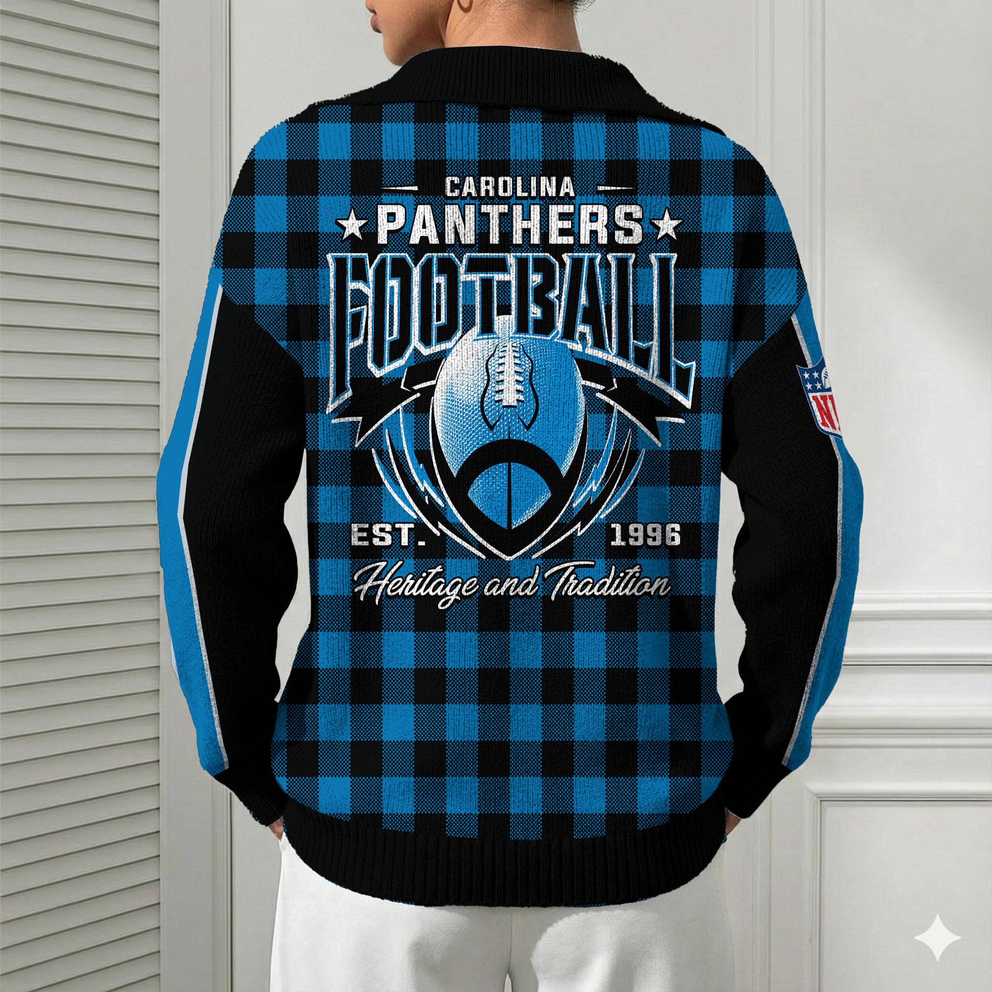 Carolina Panthers | Premium NFL Heritage And Tradition Classic Knit Pullover - Image 3