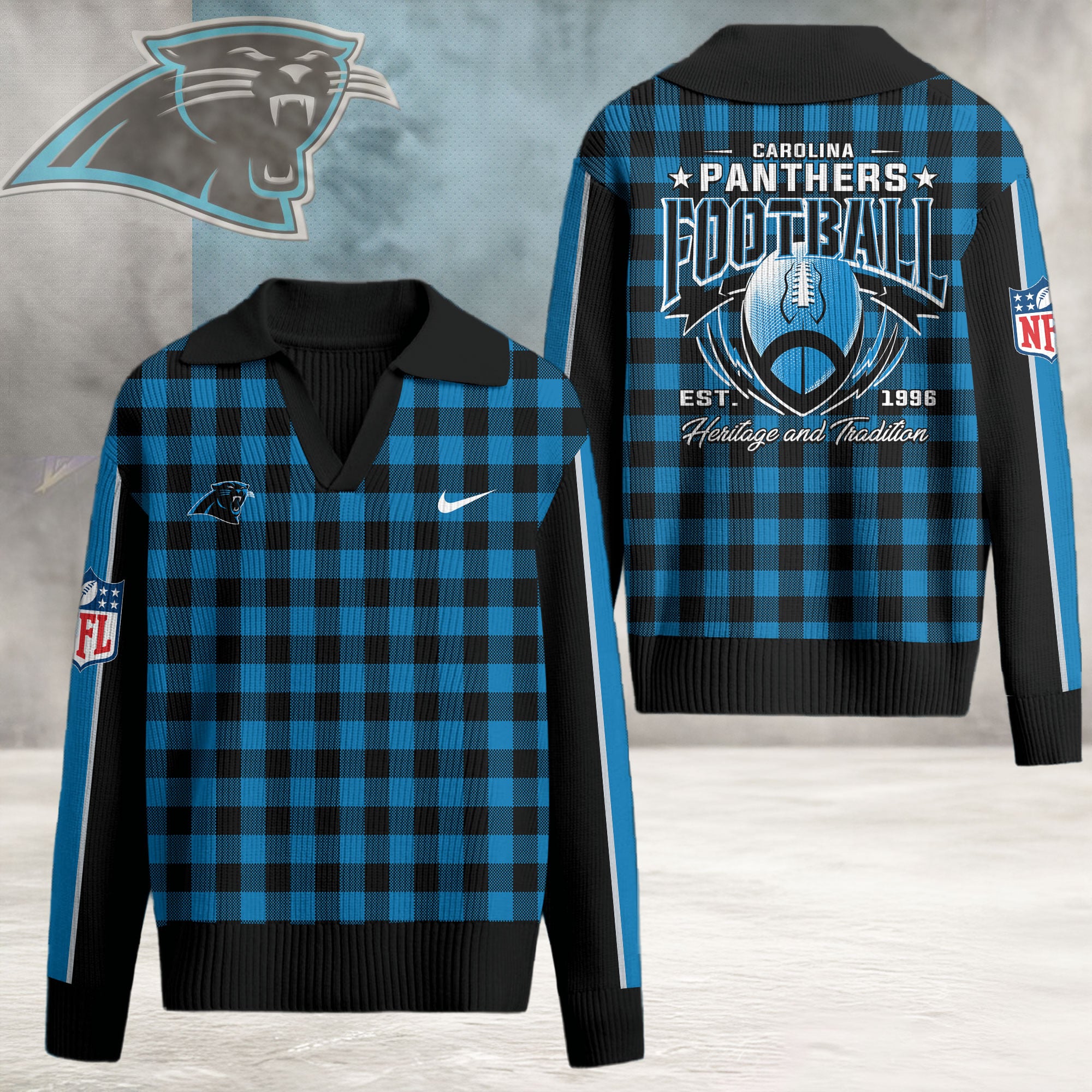 Carolina Panthers | Premium NFL Heritage And Tradition Classic Knit Pullover