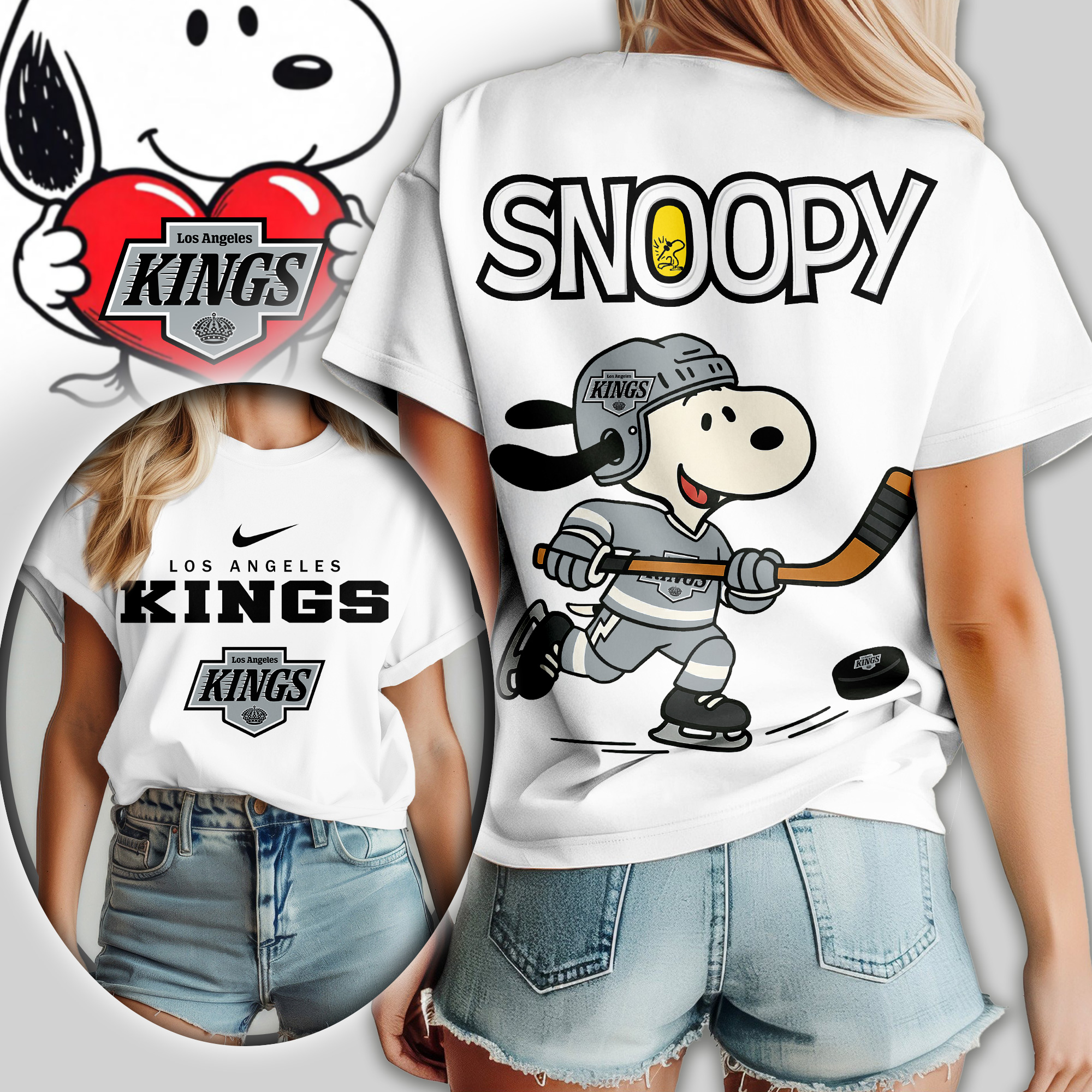 Los Angeles Kings | Premium NHL Snoopy Hockey Women Shirt