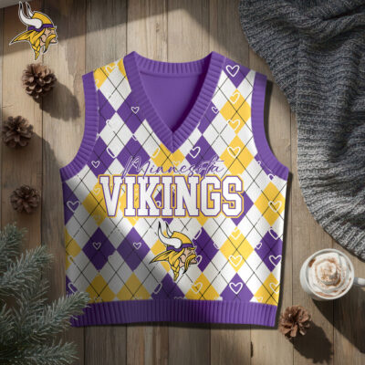 Minnesota Vikings | Premium NFL Argyle Knit Sweater Vest
