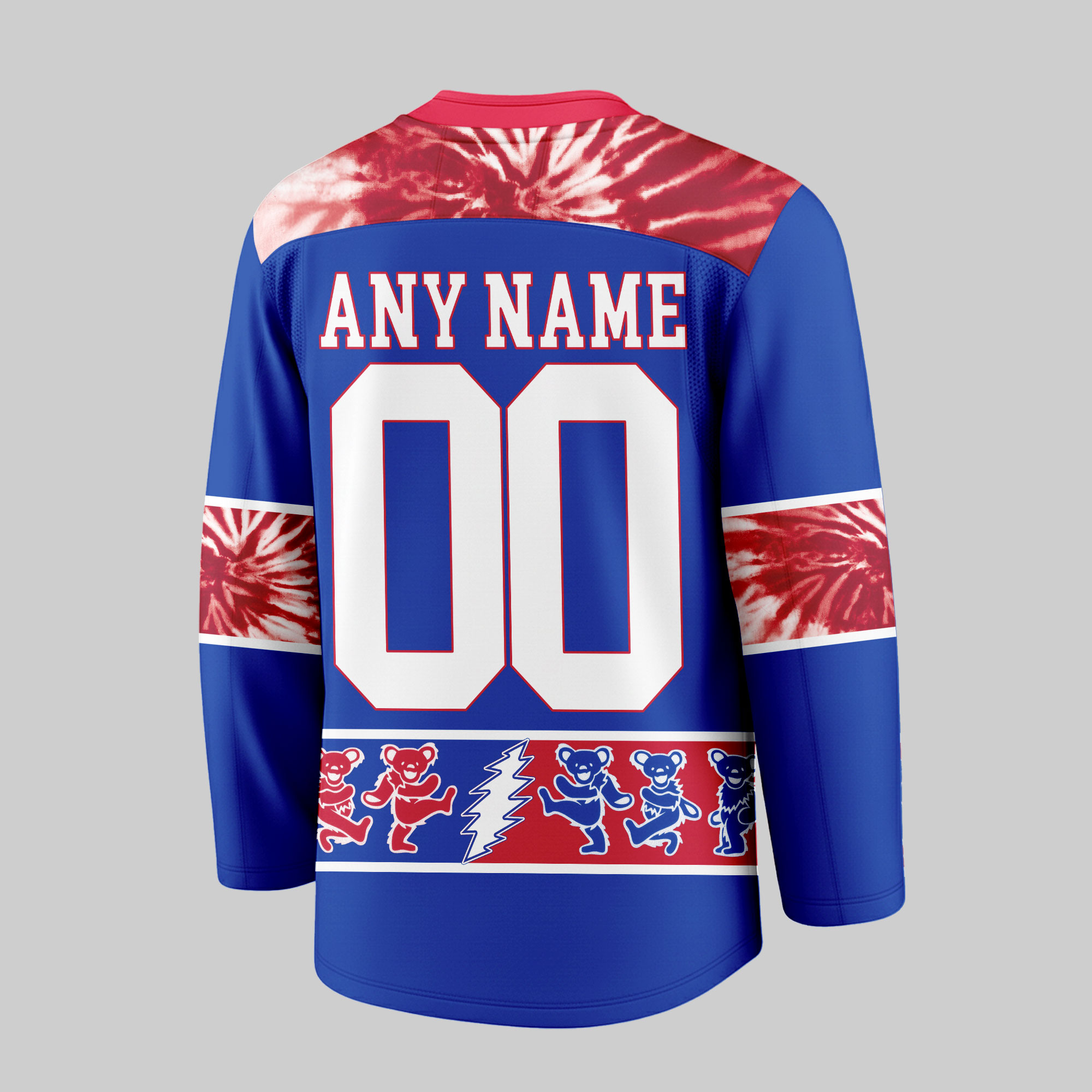 New York Rangers | Premium NHL Tie-Dye Skull Hockey Jersey - Image 4