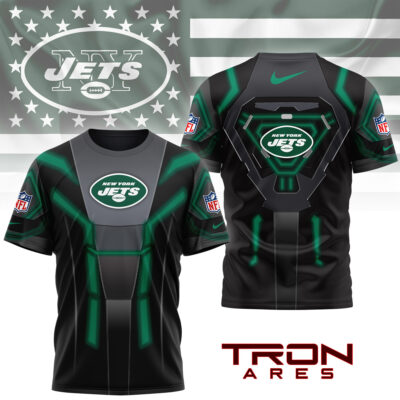 Alternative view of New York Jets | Premium NFL Sci-Fi Tron Ares 3D Shirt MM
