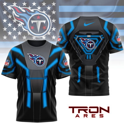 Alternative view of Tennessee Titans | Premium NFL Sci-Fi Tron Ares 3D Shirt MM